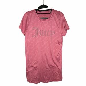 Juicy Couture Pink Bling Velour Embossed Nightgown
